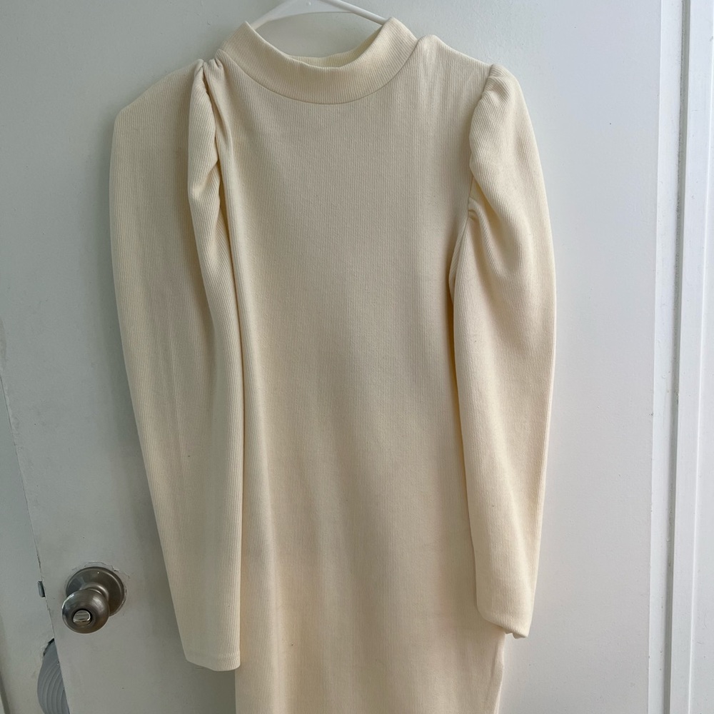 GLAMOROUS CREAM SWEATER DRESS SIDE 6